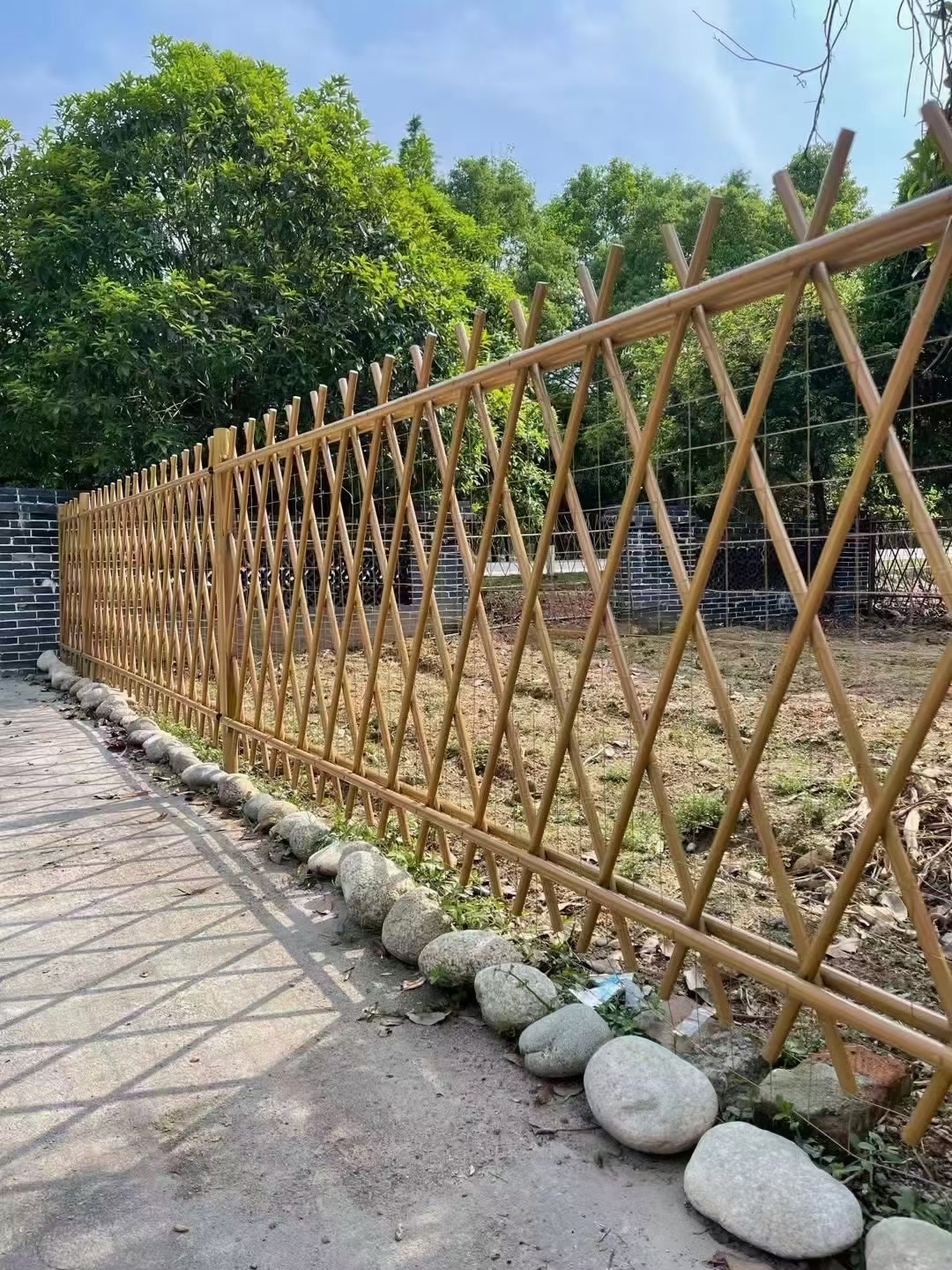 衢州 竹篱笆 竹片栏杆葫芦岛连山绿化护栏仿竹护栏
