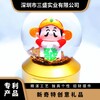 厂家批发新品家居办公摆饰件财神金箔炫彩水晶球时尚礼物