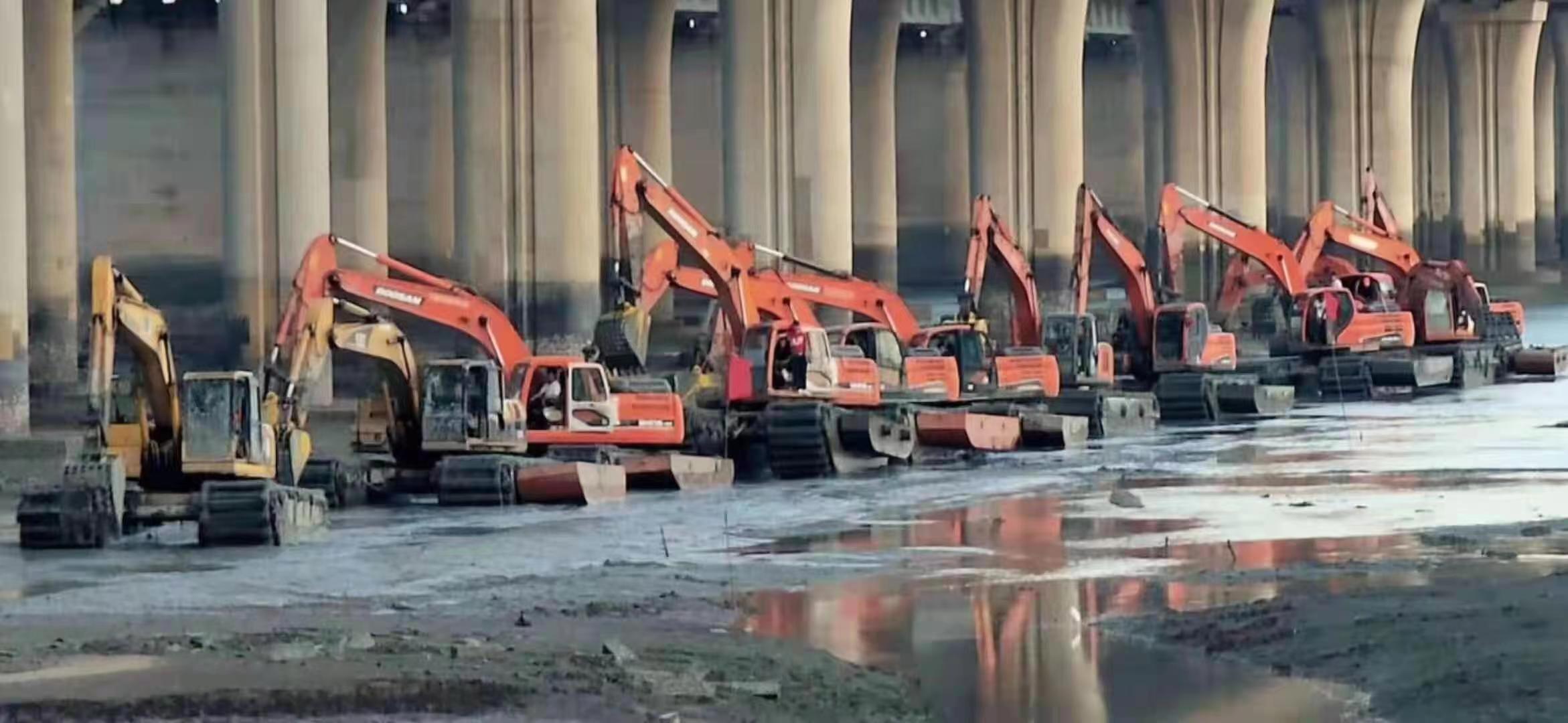 思茅水路挖机出租厂家,水上挖掘机租赁一站式服务