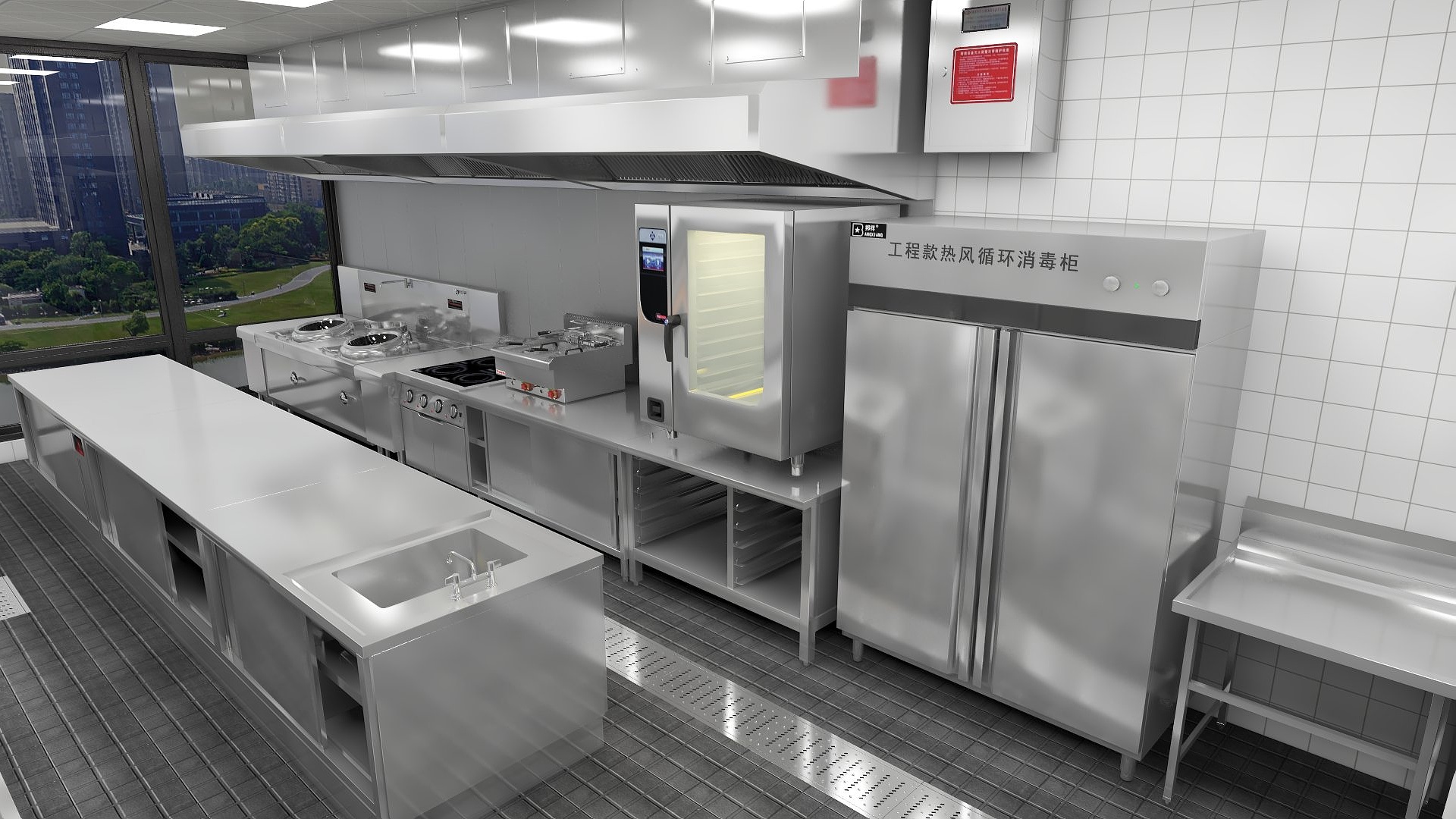 吉县环境监管智能厨房厨房厂家定制智慧厨房茂发厨具