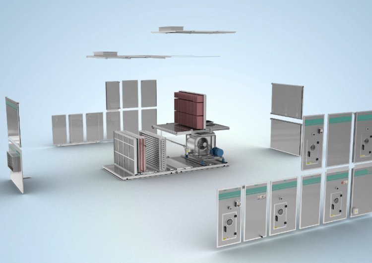 湖南益阳热回收组合式空调机组电子车间制冷量188.1kW