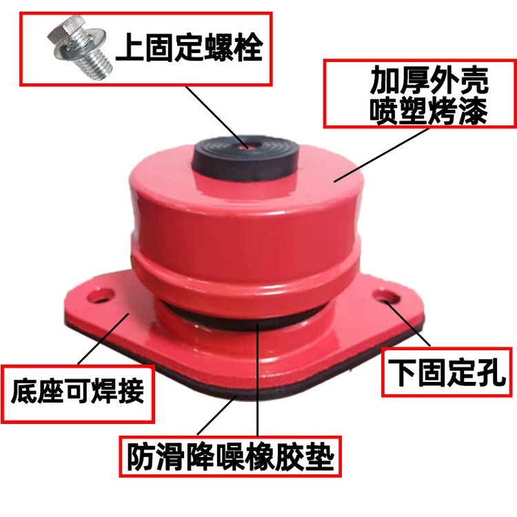 广西贵港市座式减震垫中央空调外机水泵风机使用