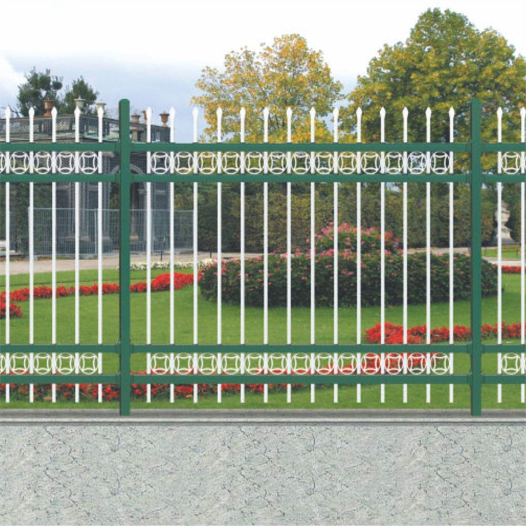 园区围墙用锌钢栅栏财润丝网供应公园住宅围栏坚固