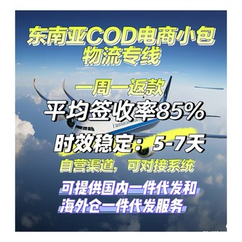 东南亚cod小包货到付款服务，双清包税到门