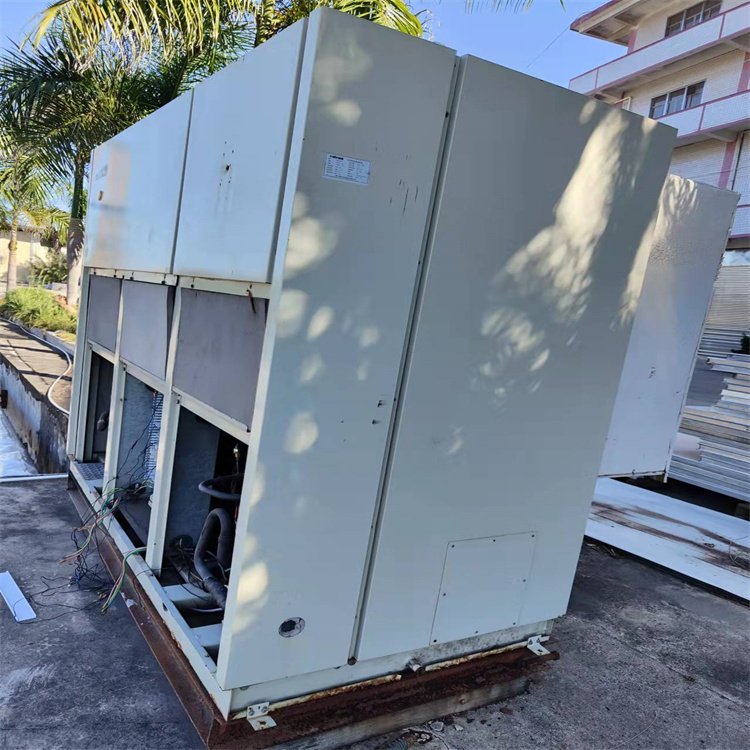 佛山三菱空调回收-工业废旧水冷式制冷机组回收现款结算