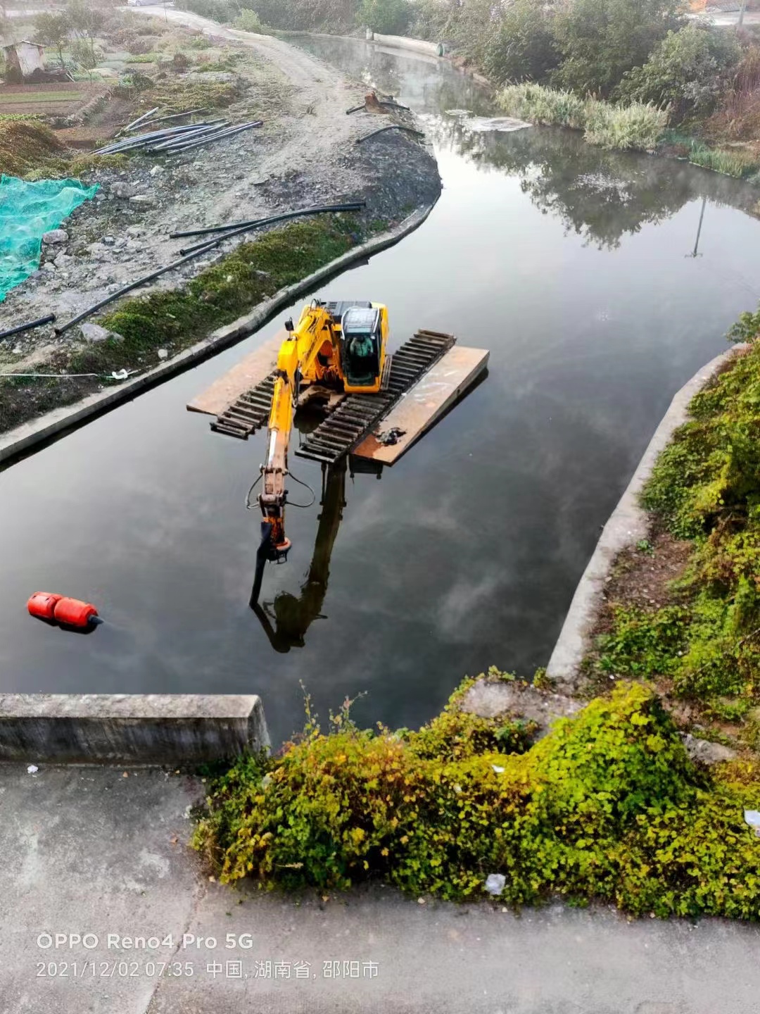 常德河道清淤用水上挖机包月价钱