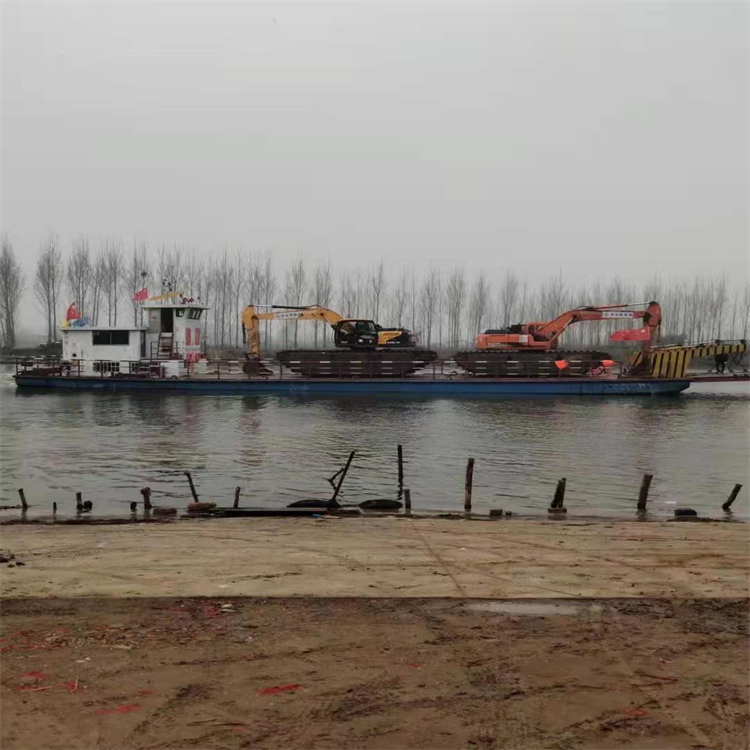 武汉水上浮船挖机租赁施工