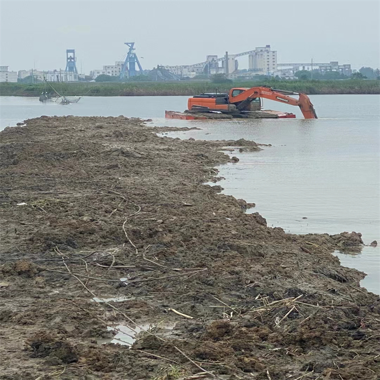 惠州水上浮箱式挖掘机租赁一小时多少钱