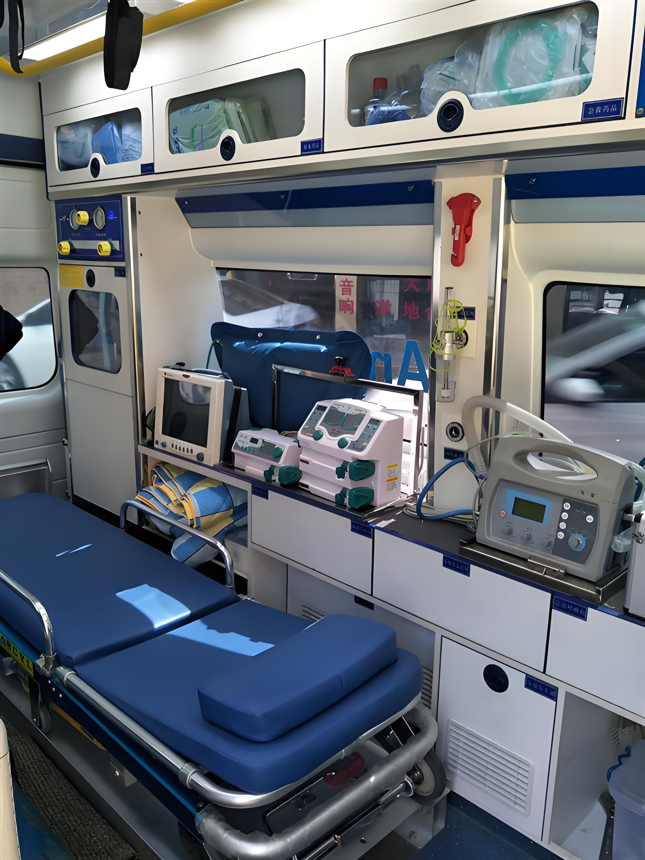 佛山跨省救护车出租-120救护车预约-五洲救护车出租公司