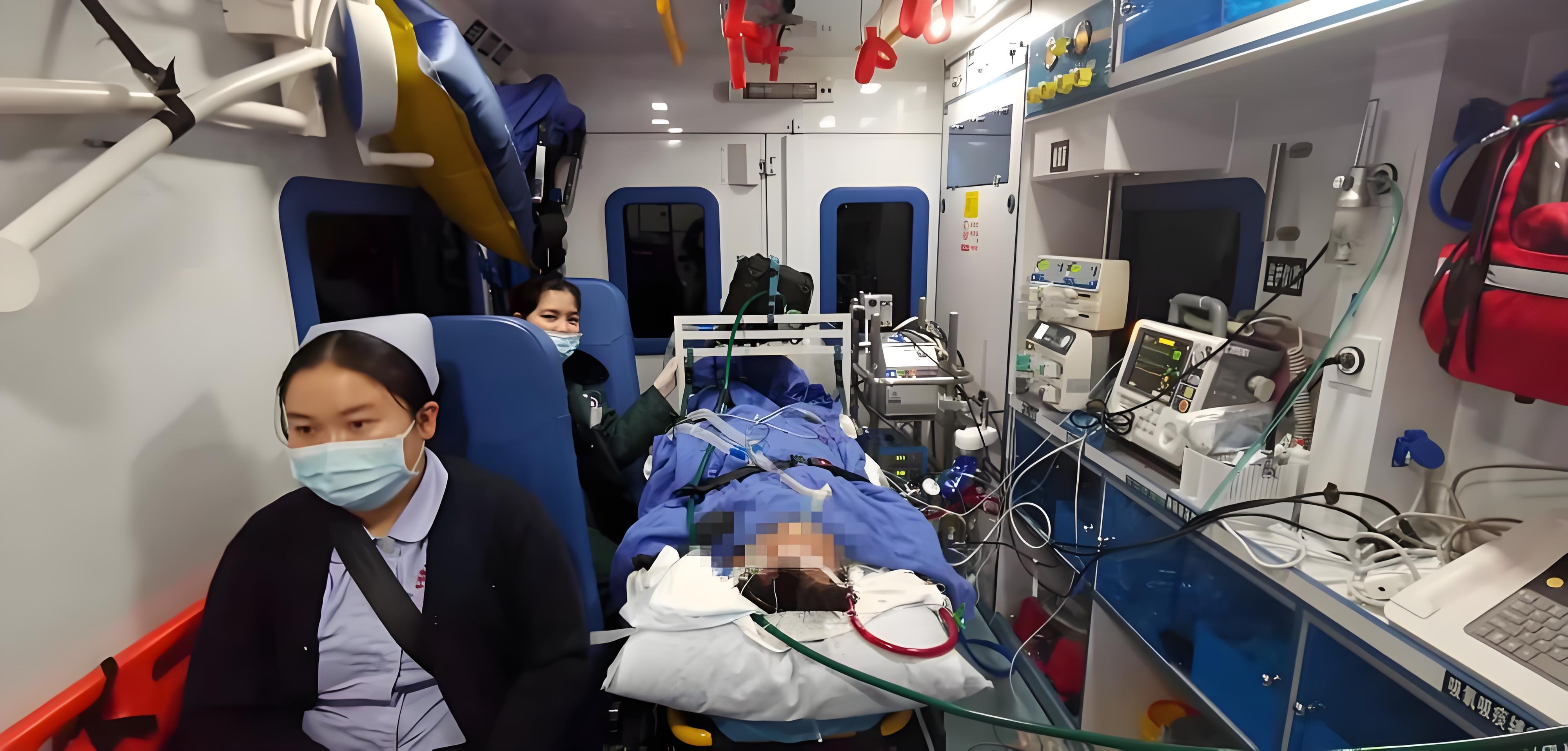 深圳救护车护送病人-一站式转院接送-团队派遣
