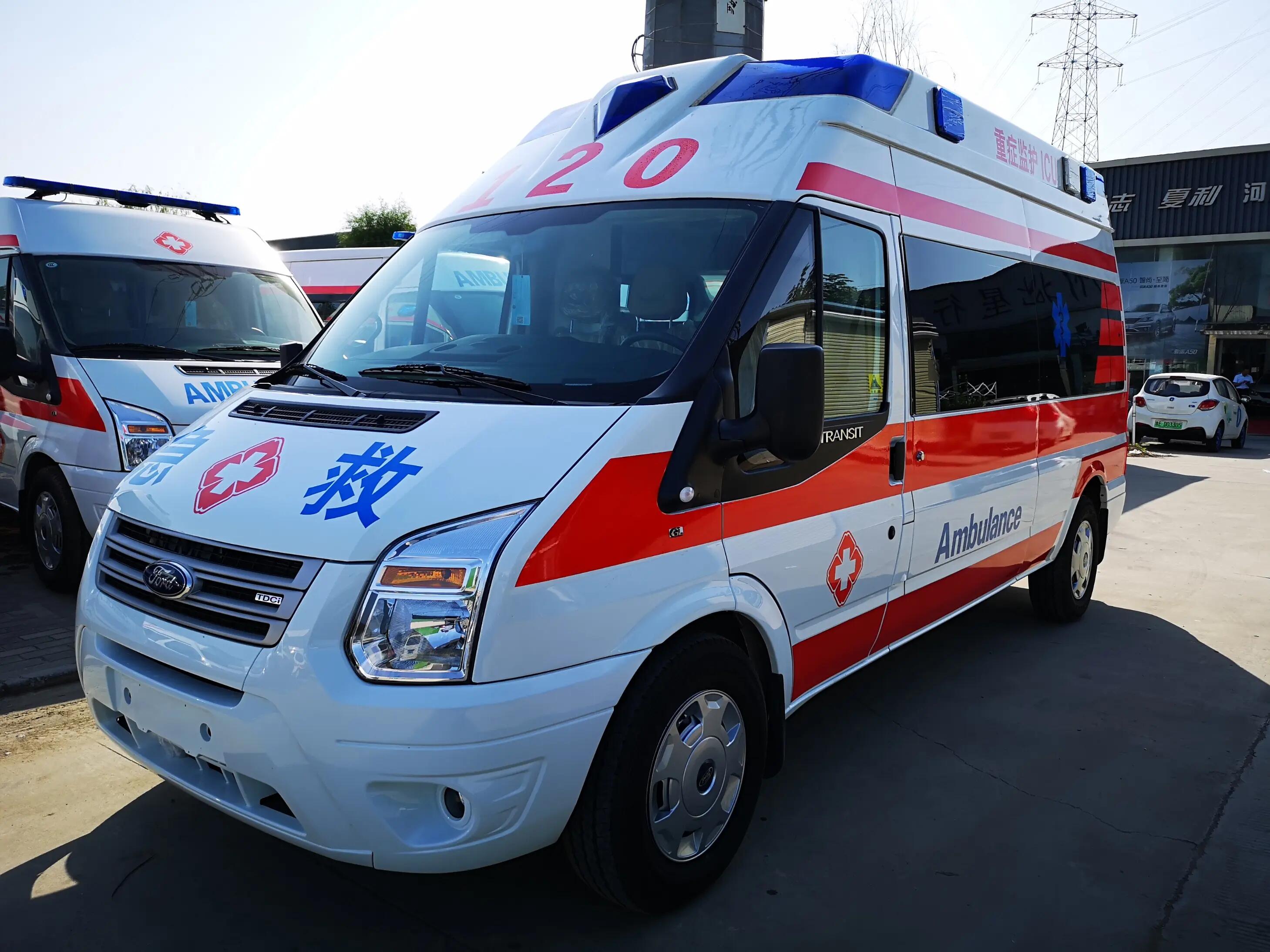 丹东救护车出租,卧式转院接送-急救设备