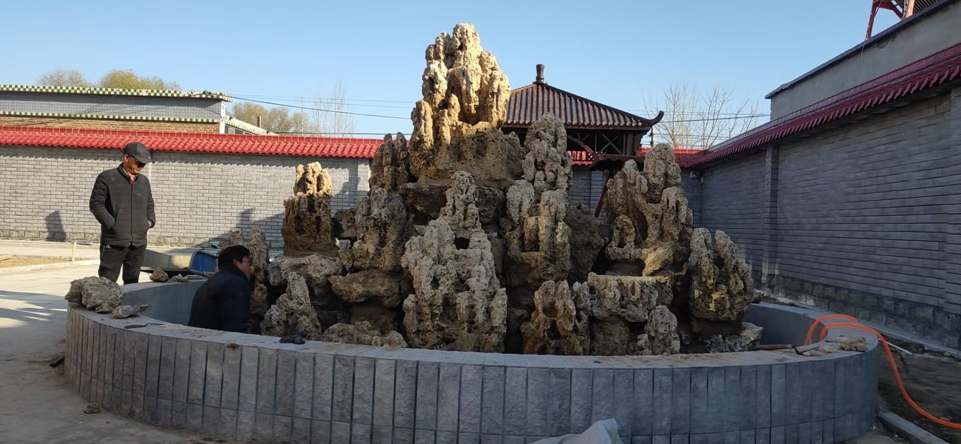 神池塑石假山厂家千层石产地假山喷泉工程假山景观设计
