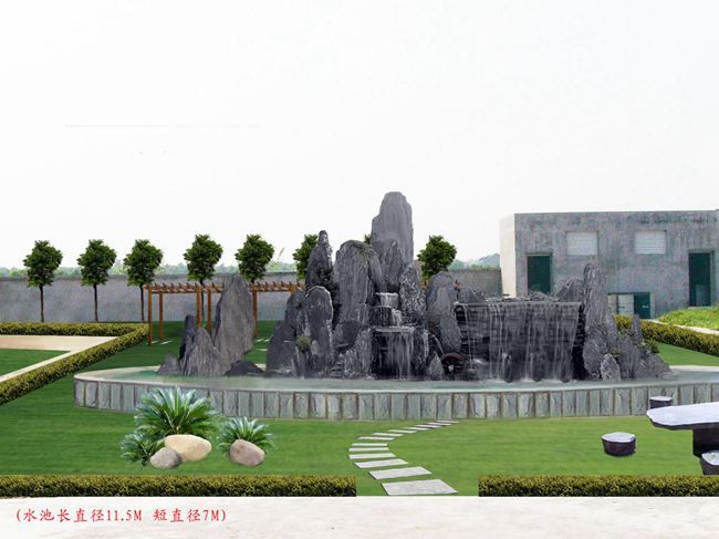 津南塑石假山厂家承接水泥假山庭院千层石假山园林景观工程