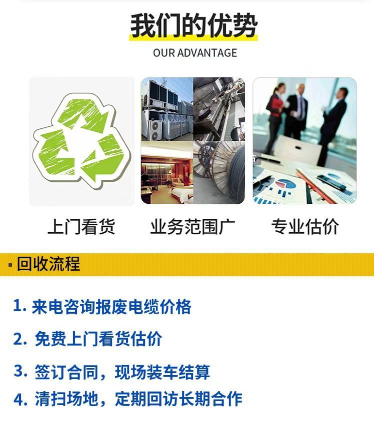 惠州惠阳二手电缆线拆除回收变电站收购商家资质