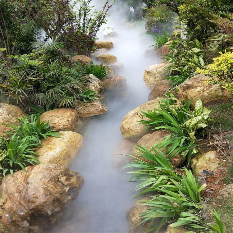 保山生态餐厅景观雾森 园林假山盆景别墅造雾设备